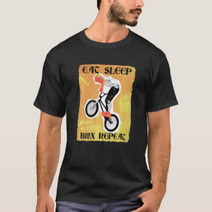Camiseta Guay Retro Style Eat Sleep Bmx Repetir la biciclet