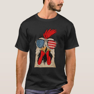 Camiseta Guay Rooster Con Gafas De Sol Bandera Retro Moda