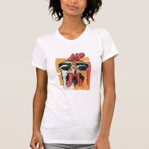 Camiseta Guay Rooster con gafas de sol Moda retro vintage