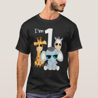 Camiseta Guay Safari Animals 1er cumpleaños Fiesta de 1 año