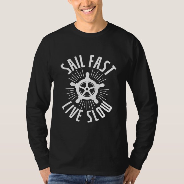 Camiseta Guay Sail Live Fast Sailing Sailing Adventures (Anverso)