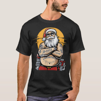 Camiseta Guay Santa Claus con Tattoos Navidades Graciosos S