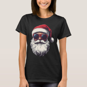 Camiseta Guay Santa Claus Face Retro Sungles Navidades