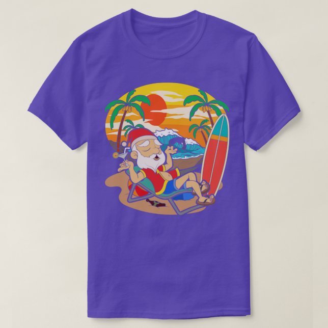 Camiseta Guay Santa Claus Sunset Tropical Hawaii Xmas Chr (Diseño del anverso)