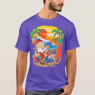Camiseta Guay Santa Claus Sunset Tropical Hawaii Xmas Chr