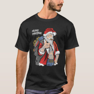 Camiseta Guay Santa Claus Viendo Gafas Cigarros Fumadores