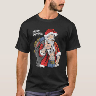 Camiseta Guay Santa Claus Viendo Gafas Cigarros Fumadores