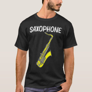 Camiseta Guay Saxofón Para Hombres Mujeres Jazz
