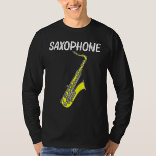 Camiseta Guay Saxofón Para Hombres Mujeres Jazz
