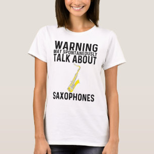 Camiseta Guay Saxofón Para Hombres Mujeres Jazz