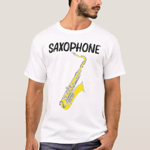 Camiseta Guay Saxofón Para Hombres Mujeres Jazz