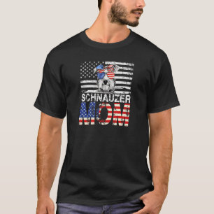 Camiseta Guay Schnauzer Mom Usa Flag Patriotic Mothe