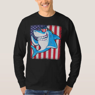 Camiseta Guay Shark American Bandera de Estados Unidos Pesc