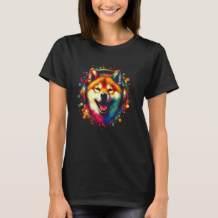 Camiseta Guay Shiba Inu Perro Auriculares Navidades de arte