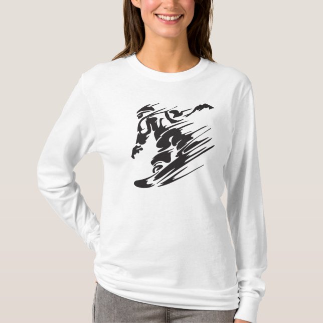 Camiseta Guay Silhouette Snowboard Mountain (Anverso)
