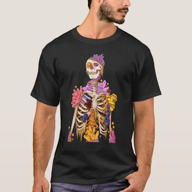 Camiseta Guay Skeleton Planta Naturaleza Crystal Mushroom G (Anverso)