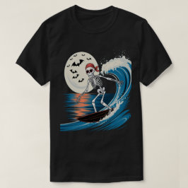 Camiseta Guay Skeleton Surfing en la noche - Halloween Beac