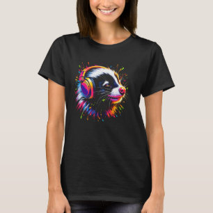 Camiseta Guay Skunk Auricular Música Navidades de arte Cump