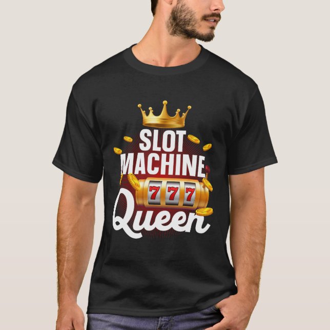 Camiseta Guay Slot Machine Queen Art Para Mujeres Chicas Ca (Anverso)
