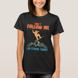 Camiseta Guay Snowboard Art Para Hombres Nieve En Snowboard