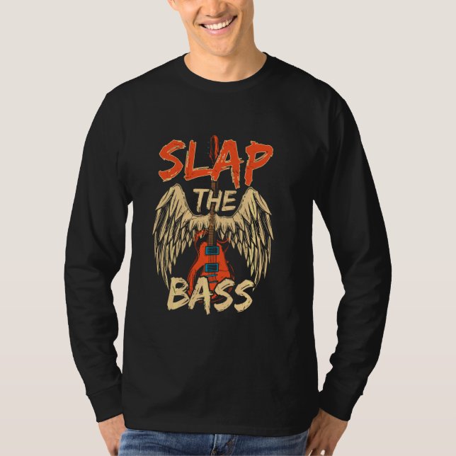 Camiseta Guay Sofeteó La Guitarra De Bass Con Las Alas Que  (Anverso)