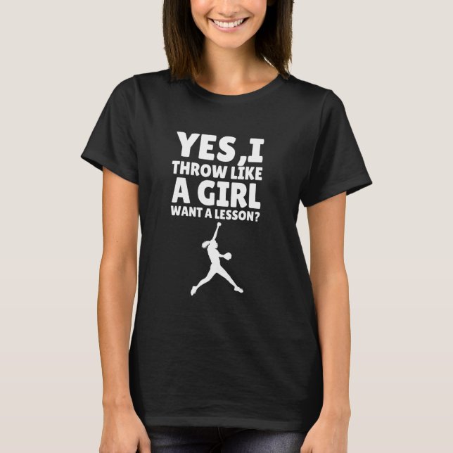 Camiseta Guay Softball Design Para Mujeres Chicas Pitcher S (Anverso)