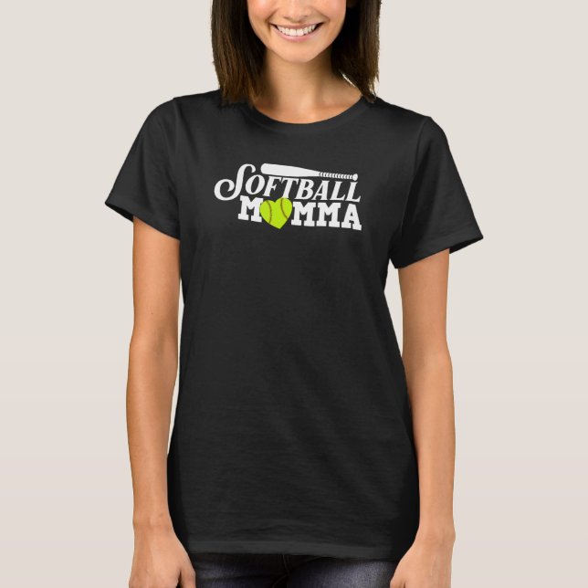 Camiseta Guay Softball Momma For Mom Mujeres Orgullosas Sim (Anverso)