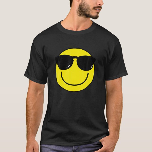 Camiseta Guay Sonrisa cara a cara Emoticon gafas de sol son (Anverso)