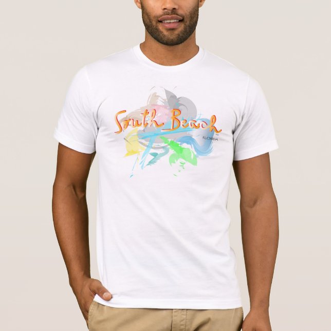 Camiseta Guay South Beach, diseño abstracto de Florida (Anverso)