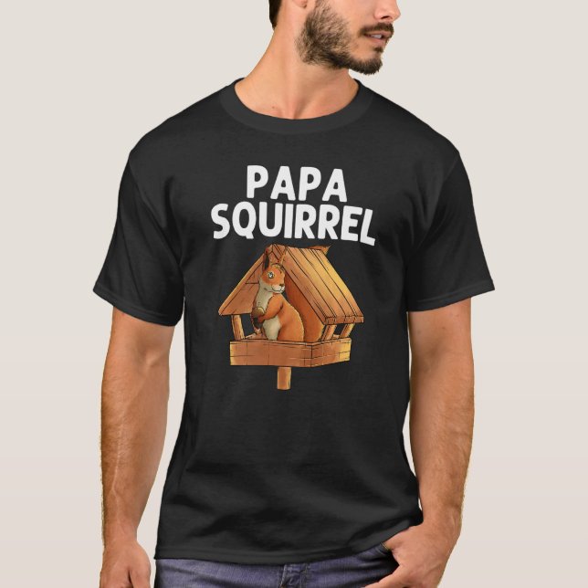 Camiseta Guay Squirrel Para Hombres Dad Chipmunk Zookeeper  (Anverso)