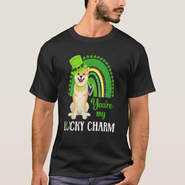 Camiseta Guay St Patricks Day Shiba Inu Rainbow, gracioso c (Anverso)