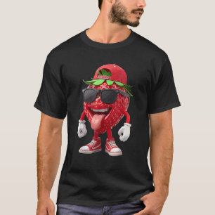 Camiseta Guay Strawberry Art Para Niños Masculinos Fruit St