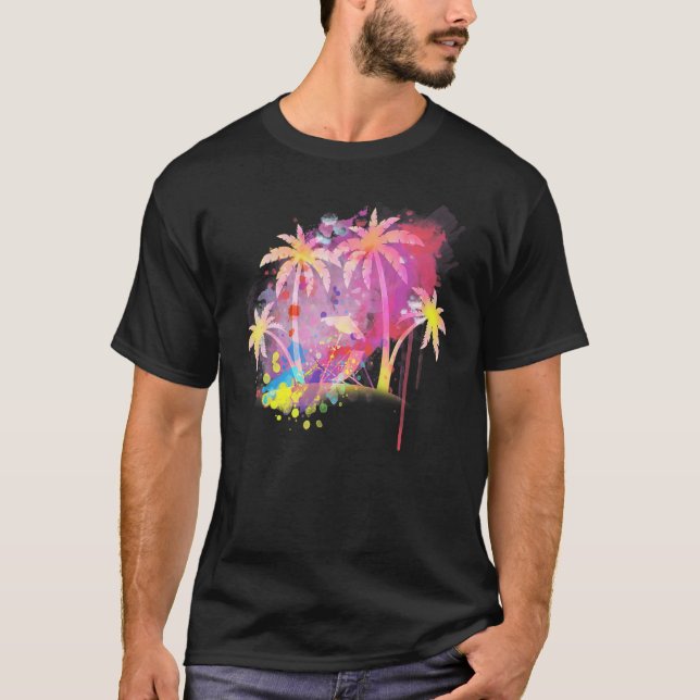 Camiseta Guay Summer Palm Trees Colorful Classic Retro 80 (Anverso)