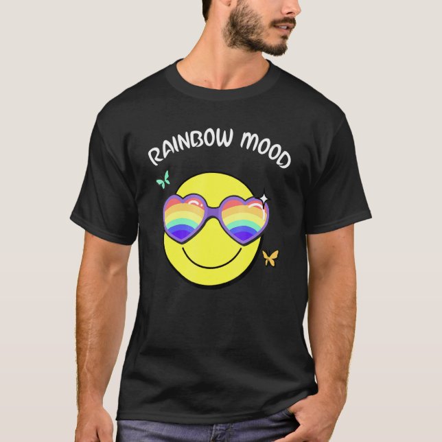 Camiseta Guay Sun Con Gafas De Sol Arcoiris Lgbt Orgullo Ga (Anverso)