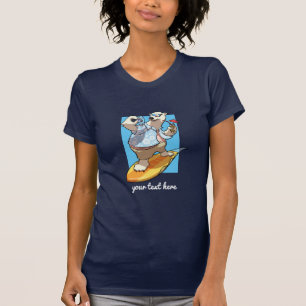 Camiseta Guay Surfing Polar Bear con Personalizado de cócte