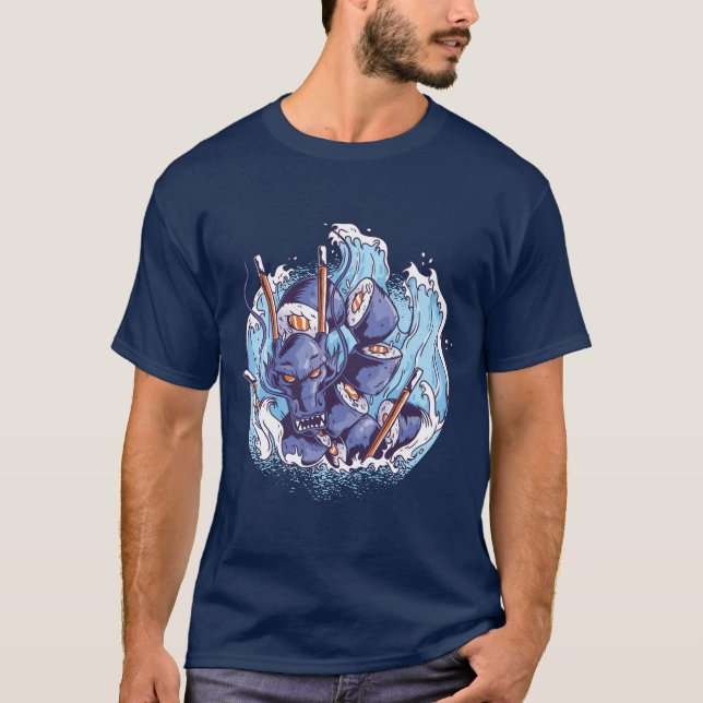 Camiseta Guay SUSHI Dragon Graphics Manga de comida japones (Anverso)