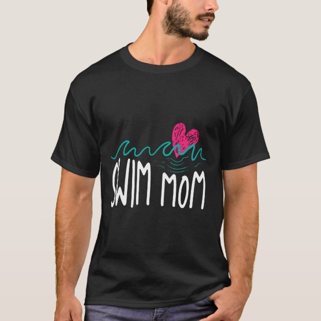 Camiseta Guay Swim Mom Heart Funny Pool Swimmer Mother Athl (Anverso)