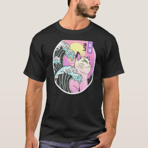 Camiseta Guay Synthwave Vaporwave Estético Trippy Cat On O