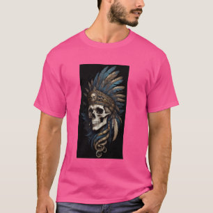 Camiseta Guay Tattoo Style Gótico Skull Art Floral Snack