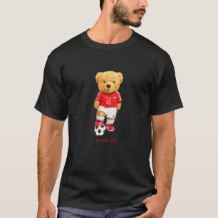 Camiseta Guay Teddy Bear Soccer Kick Off Style Ilustracion