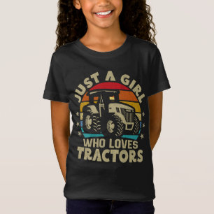 Camiseta Guay Tractor Lover Sólo Un Chica Que Ama Los Tract