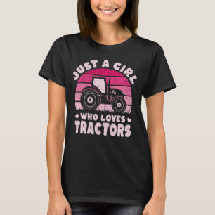 Camiseta Guay Tractor Lover Sólo Un Chica Que Ama Los Tract