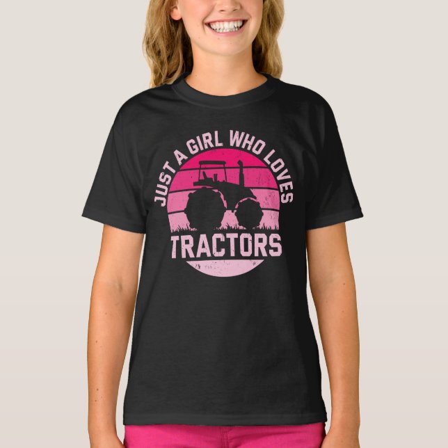 Camiseta Guay Tractor Lover Sólo Un Chica Que Ama Los Tract (Anverso)