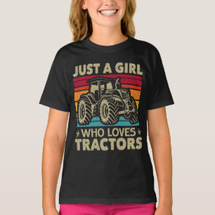 Camiseta Guay Tractor Lover Sólo Un Chica Que Ama Los Tract