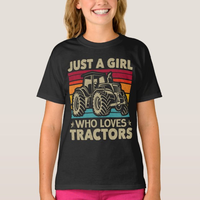 Camiseta Guay Tractor Lover Sólo Un Chica Que Ama Los Tract (Anverso)