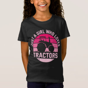 Camiseta Guay Tractor Lover Sólo Un Chica Que Ama Los Tract