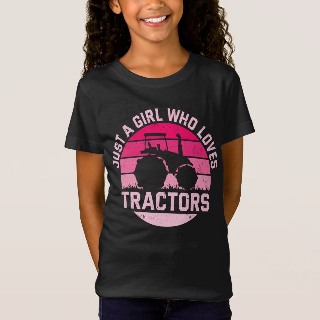 Camiseta Guay Tractor Lover Sólo Un Chica Que Ama Los Tract (Anverso)