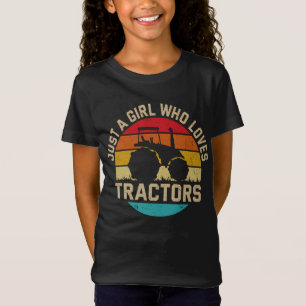Camiseta Guay Tractor Lover Sólo Un Chica Que Ama Los Tract