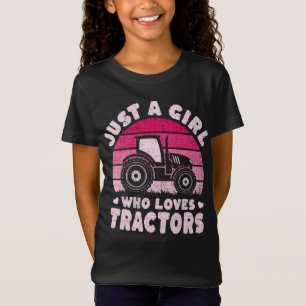 Camiseta Guay Tractor Lover Sólo Un Chica Que Ama Los Tract