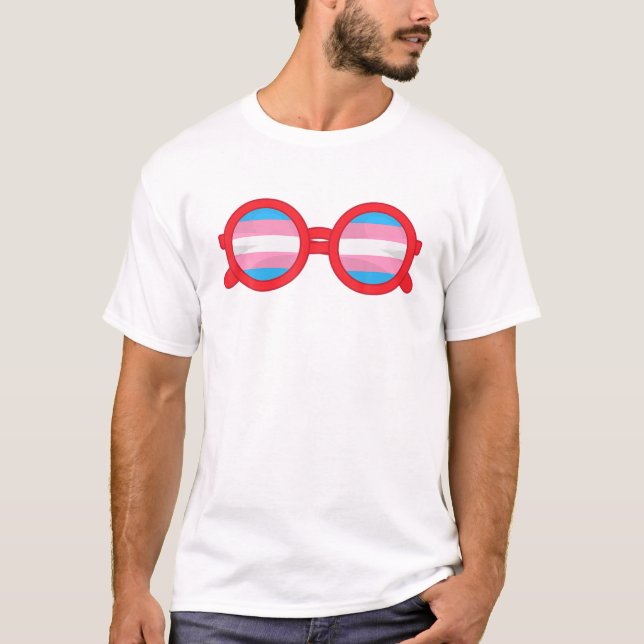 Camiseta Guay Trans Pride Gafas de sol Derechos Humanos Tra (Anverso)
